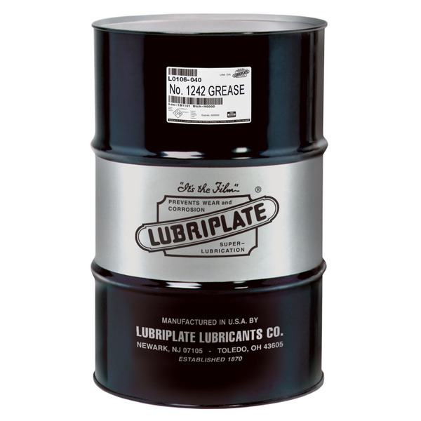 Lubriplate No. 1242, Drum, Heavy Duty, Tacky White Lithium Grease L0106-040